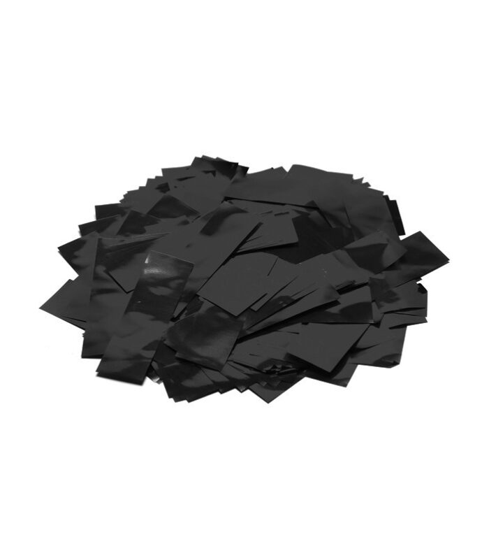 TCM FX - Metallic Konfetti Téglalapok 55x17mm - Fekete - 1 kg